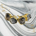 Amethyst Agate Cabinet Door Pull Handle - Set of 4