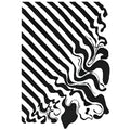 Black and White Melting Hand Tufted Wool Rug