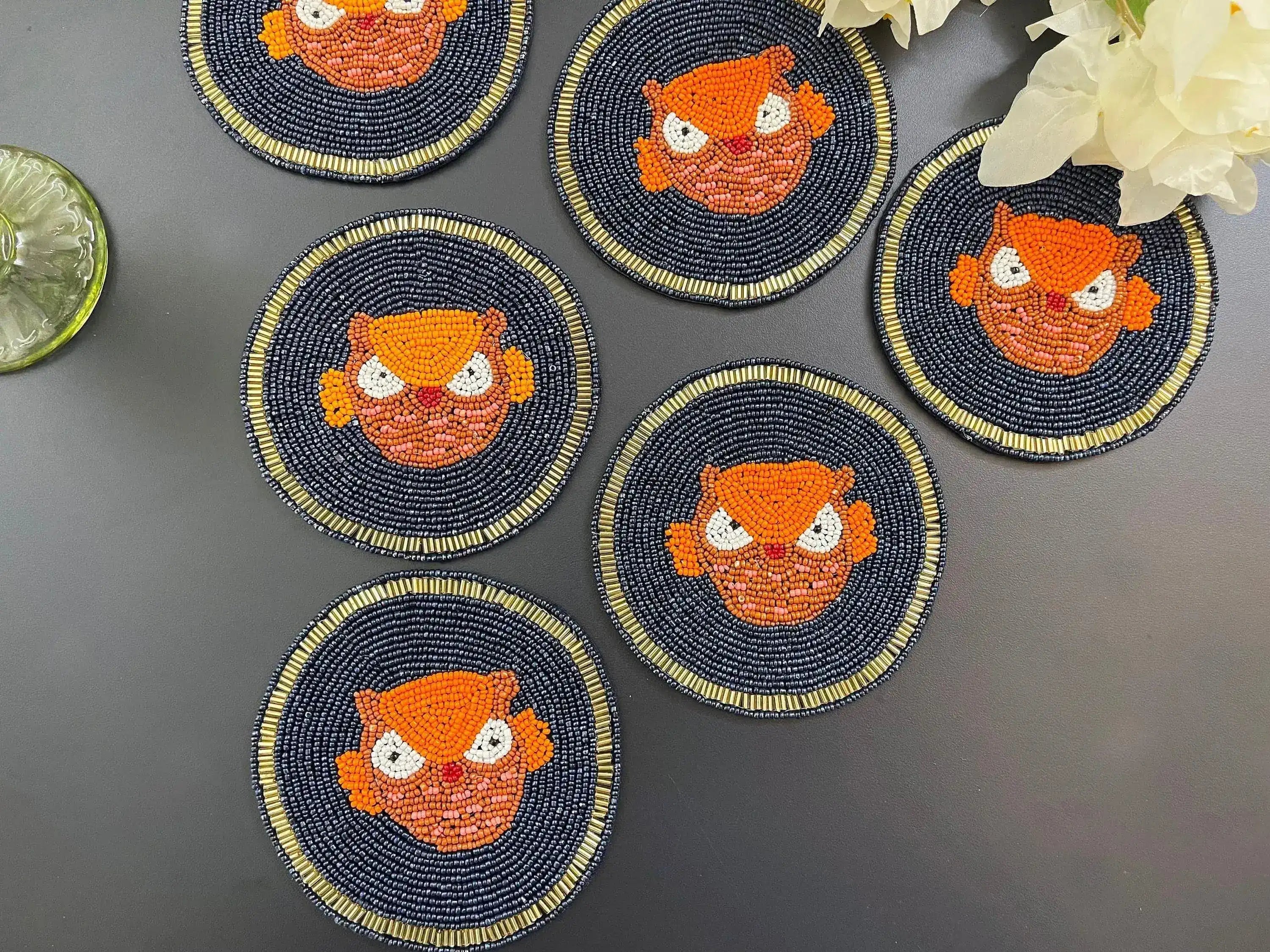 Angry Birds Beaded Round Coasters