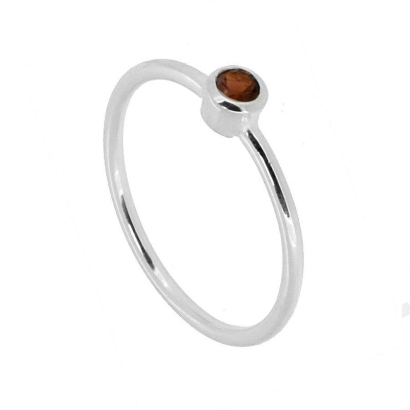 Anillo 'Alexandra' de Cuarzo Ahumado - Plata de Ley 925