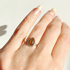 Anillo 'Anahi' de Ojo de Tigre - Plata de Ley
