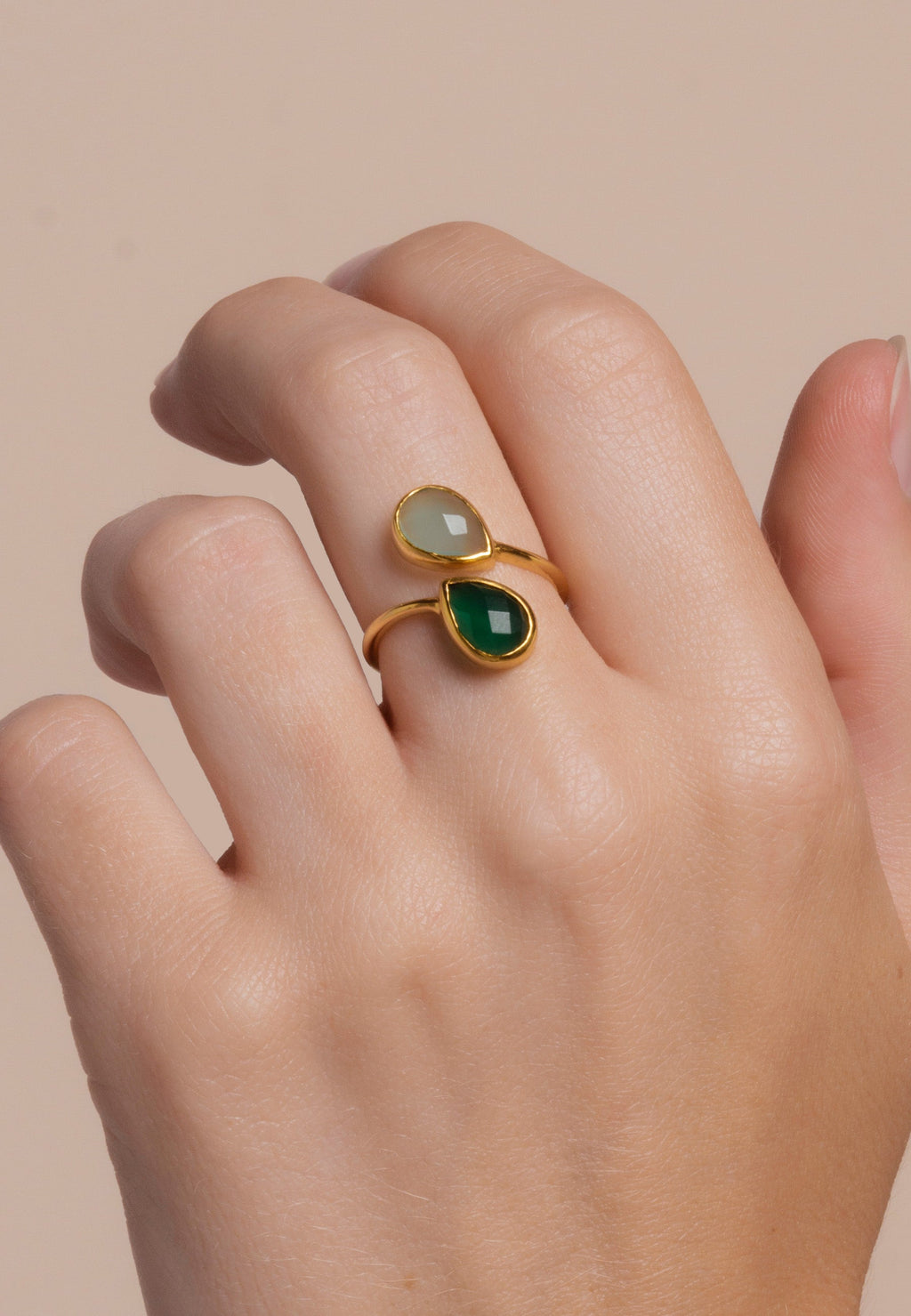 Anillo Aura Verde y Agua