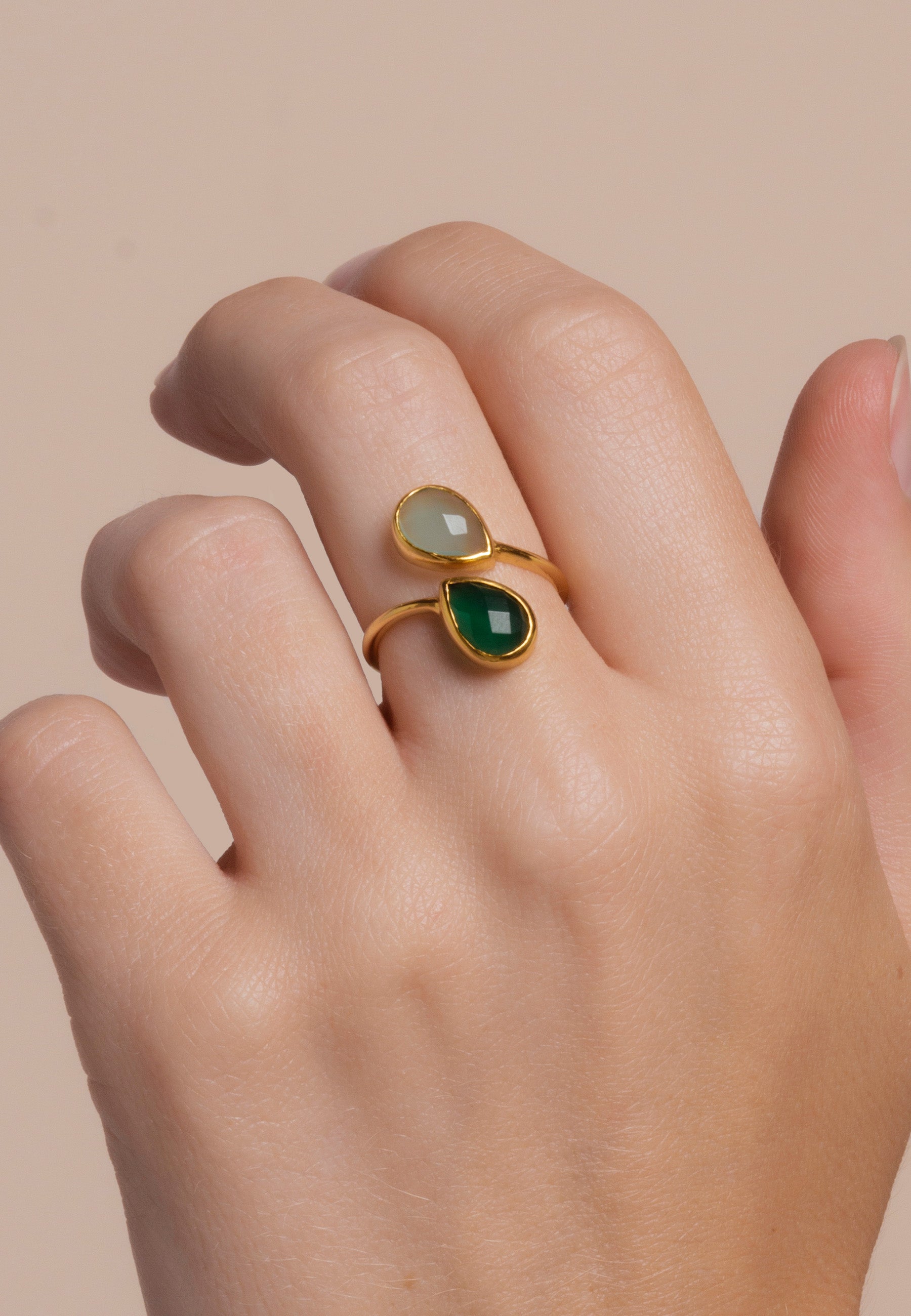 Anillo Aura Verde y Agua
