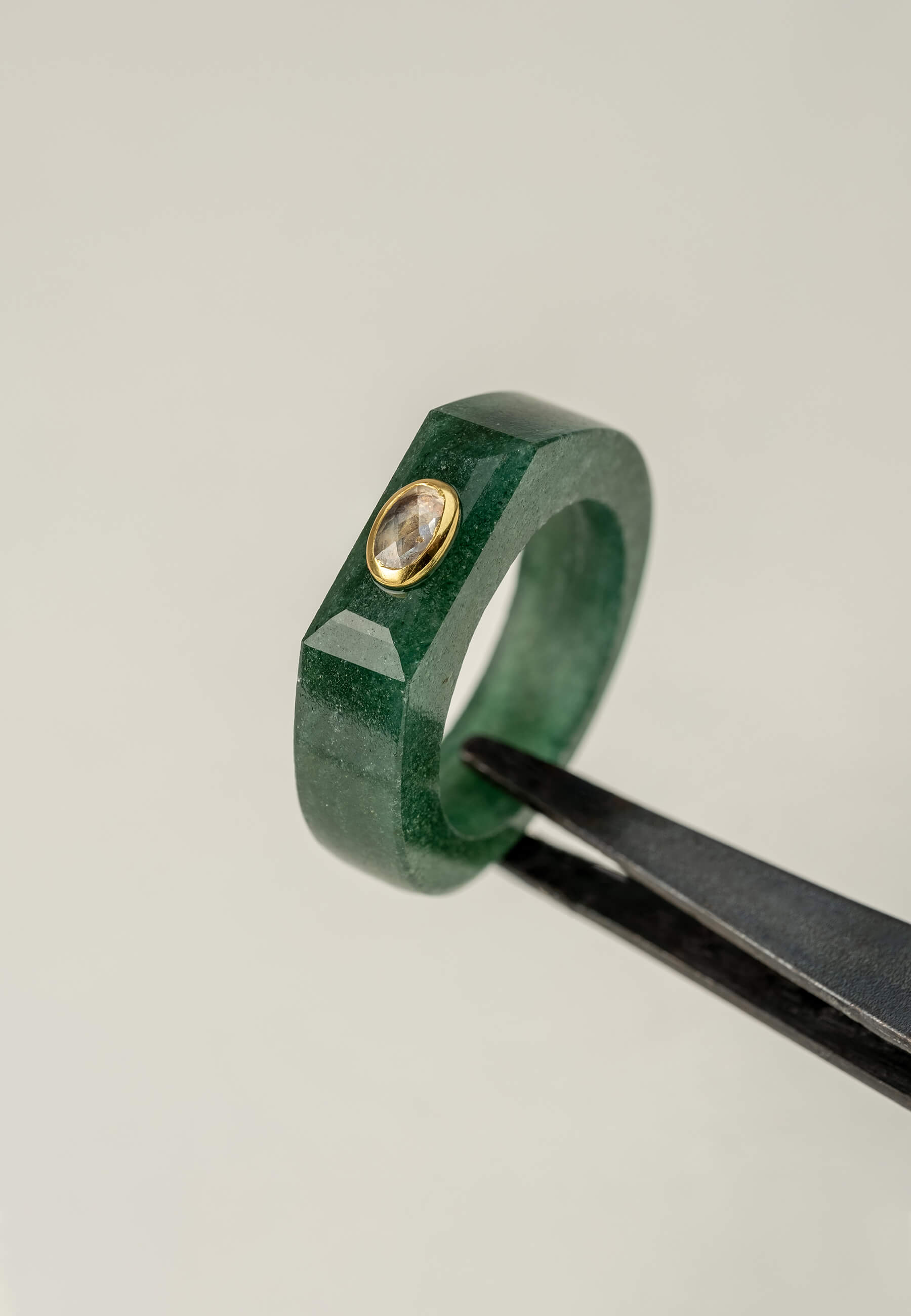 Anillo Aventurina Verde Mora