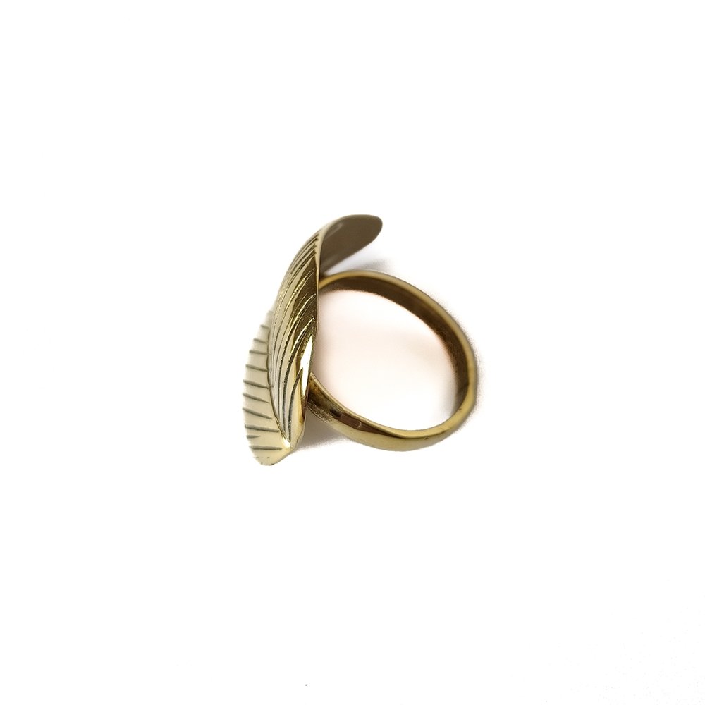 Anillo de Bronce en forma de Hoja