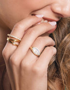 Anillo Idol Blanco Plata