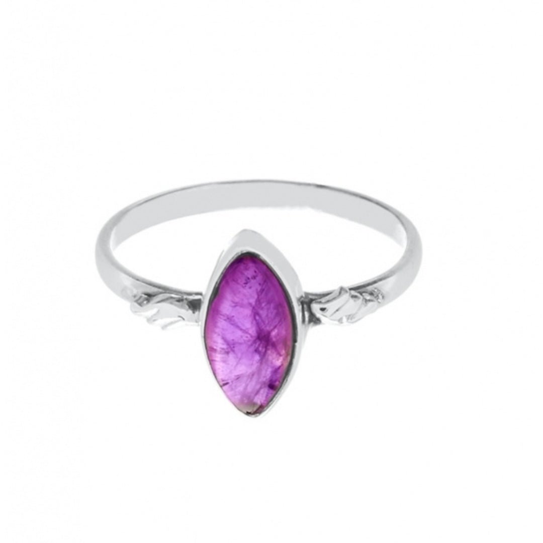 Anillo 'Eowyn' de Amatista - Plata de Ley