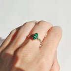 Anillo 'Eowyn' de Malaquita - Plata de Ley