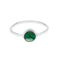 Anillo 'Juno' de Malaquita - Plata de Ley