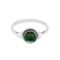 Anillo 'Kira' de Malaquita - Plata de Ley