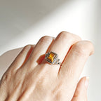 Anillo 'Kusi' de Ojo de Tigre - Plata de Ley