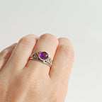 Anillo 'Laksmi' de Amatista - Plata de Ley