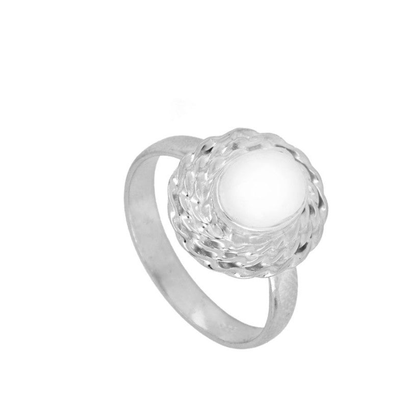 Anillo 'Moonlight' de Piedra de Luna - Plata de Ley