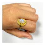 Anillo 'Moonlight' de Piedra de Luna - Plata de Ley