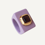 Anillo mujer color lavanda con selenita