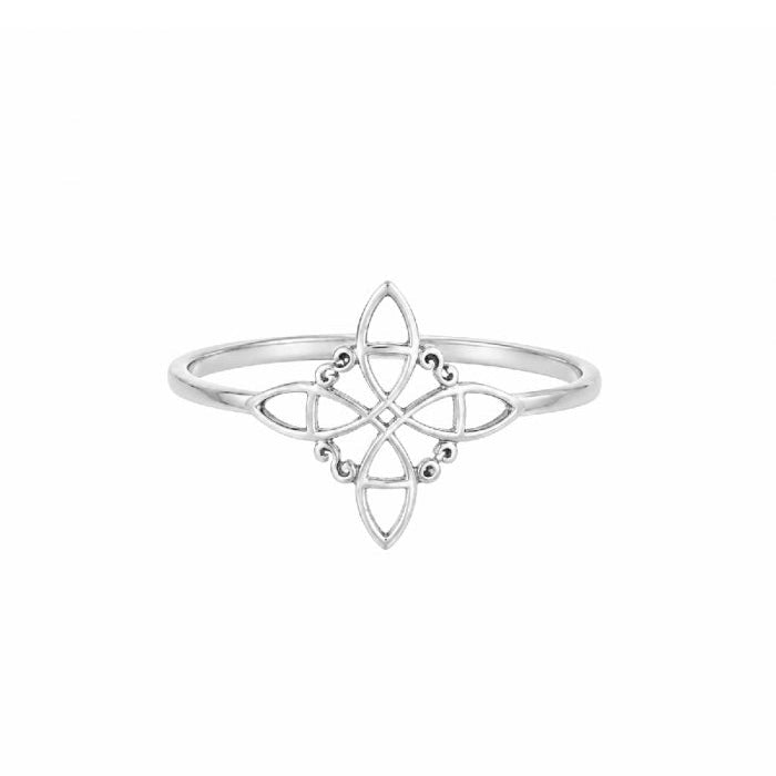 Anillo Nudo de Bruja en Plata de Ley 925