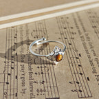 Anillo Nudo de Bruja "Wicca" con Ojo de Tigre - Plata de Ley 925