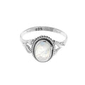 Anillo 'Nuna' de Piedra de Luna - Plata de Ley
