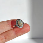 Anillo 'Ovale' de Labradorita - Plata de Ley