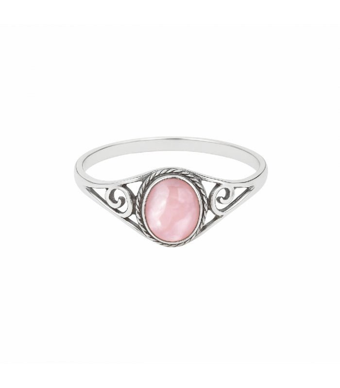 Anillo 'Seshat' Nácar Rosa - Plata de Ley 925