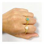 Anillo 'Shakeela' de Amazonita - Plata de Ley