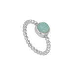 Anillo 'Shakeela' de Amazonita - Plata de Ley