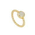 Anillo 'Shakeela' de Piedra de Luna - Baño de Oro 18k