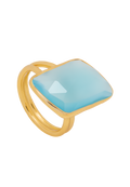 Anillo Stardust Aguamarina