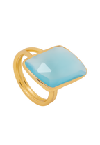 Anillo Stardust Aguamarina