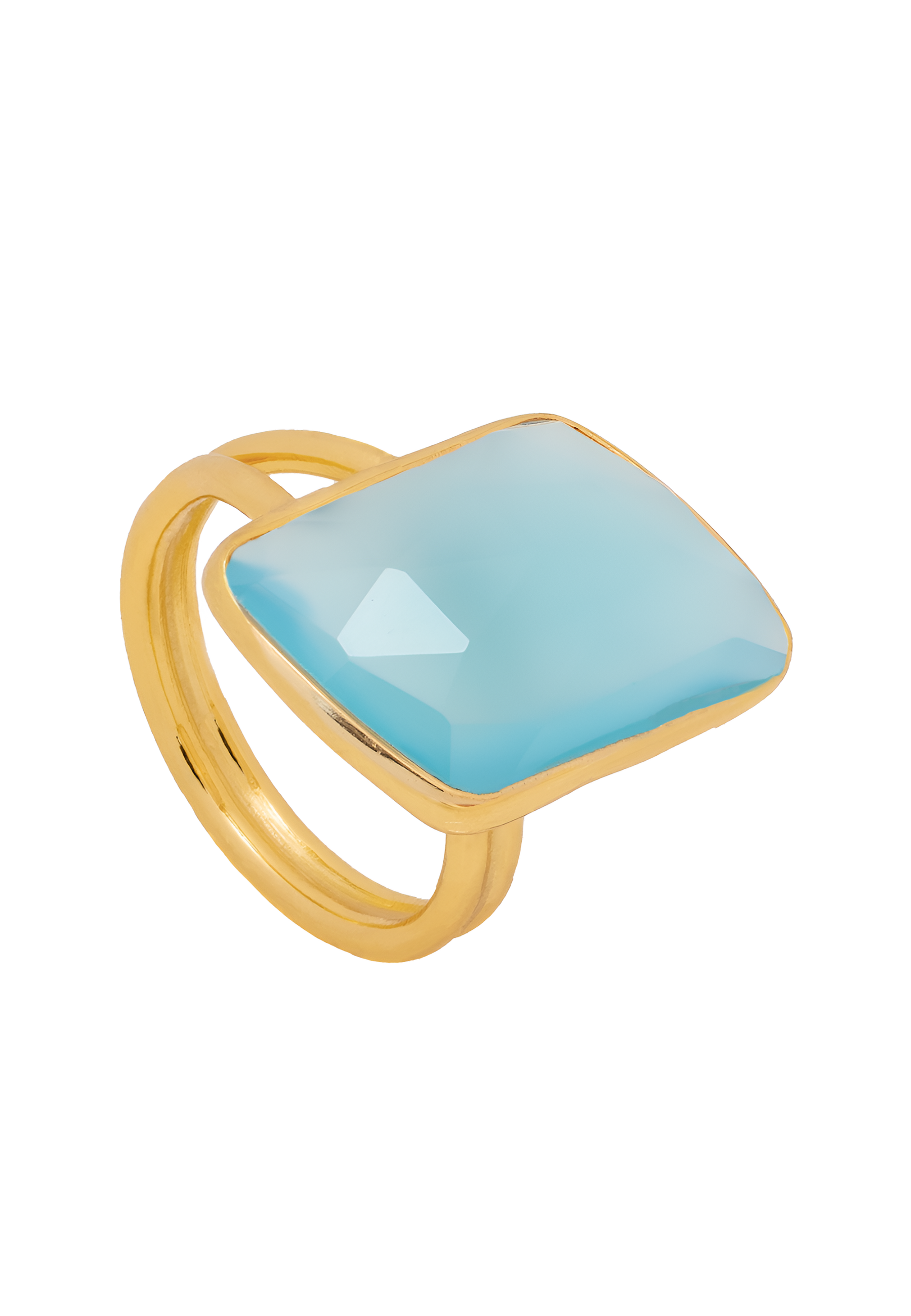 Anillo Stardust Aguamarina