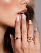 Anillo Idol Blanco Plata