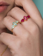 Anillo Kasia Aguamarina