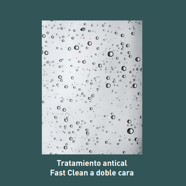 BATHME NIXON Mampara Frontal Ducha Fijo+Corredera Blanco