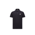 Moncler Logo-Embroidered Polo — Black