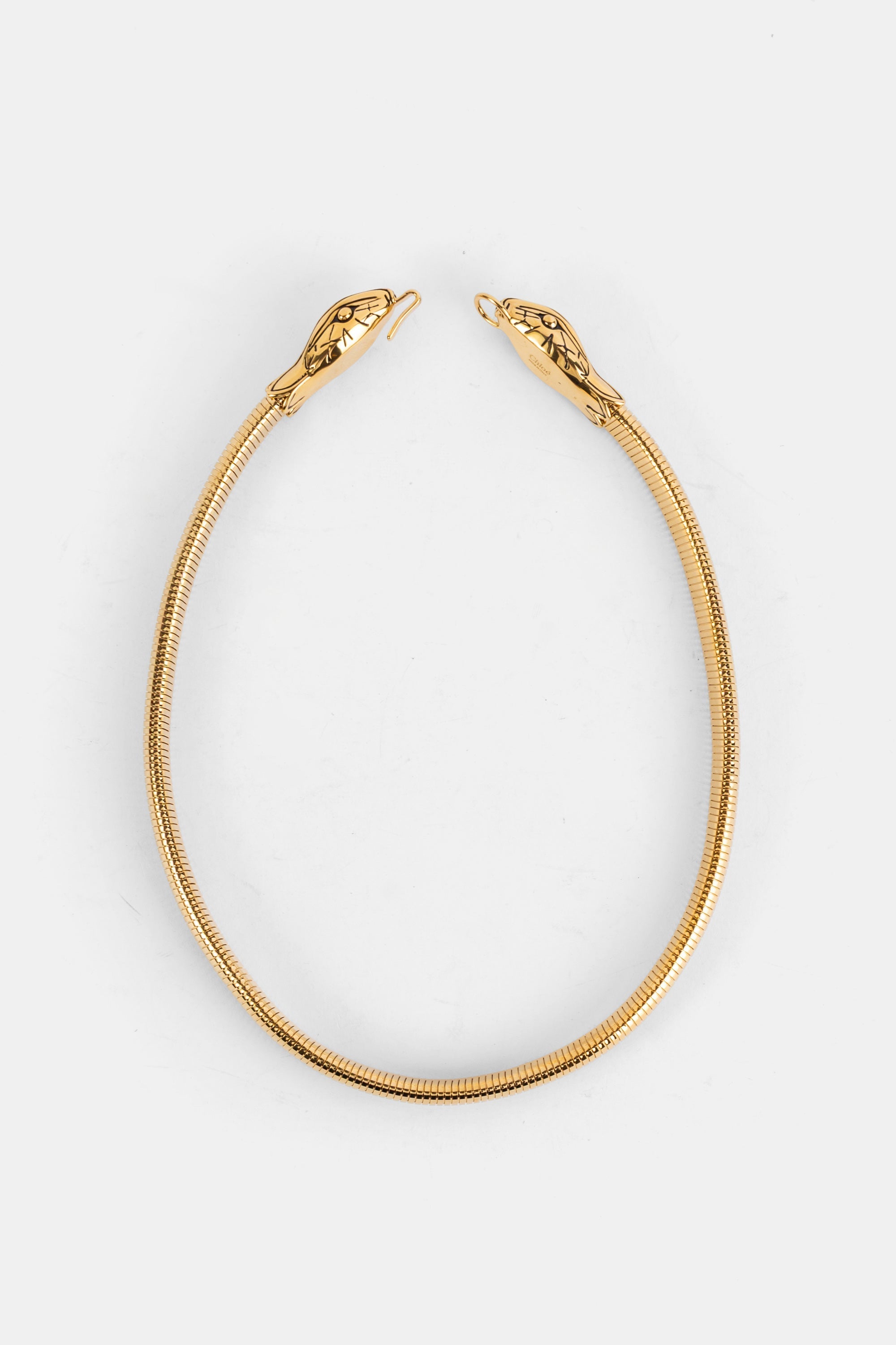 Chloé Snake-Head Cable Bracelet — Gold