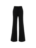 Chloé Wool Grain de Poudre Trousers — Black