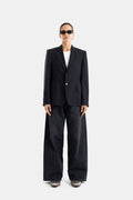 Balenciaga Two-Button Tailored Blazer — Black