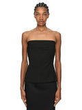Rick Owens Strapless Bustier Tank Top — Black