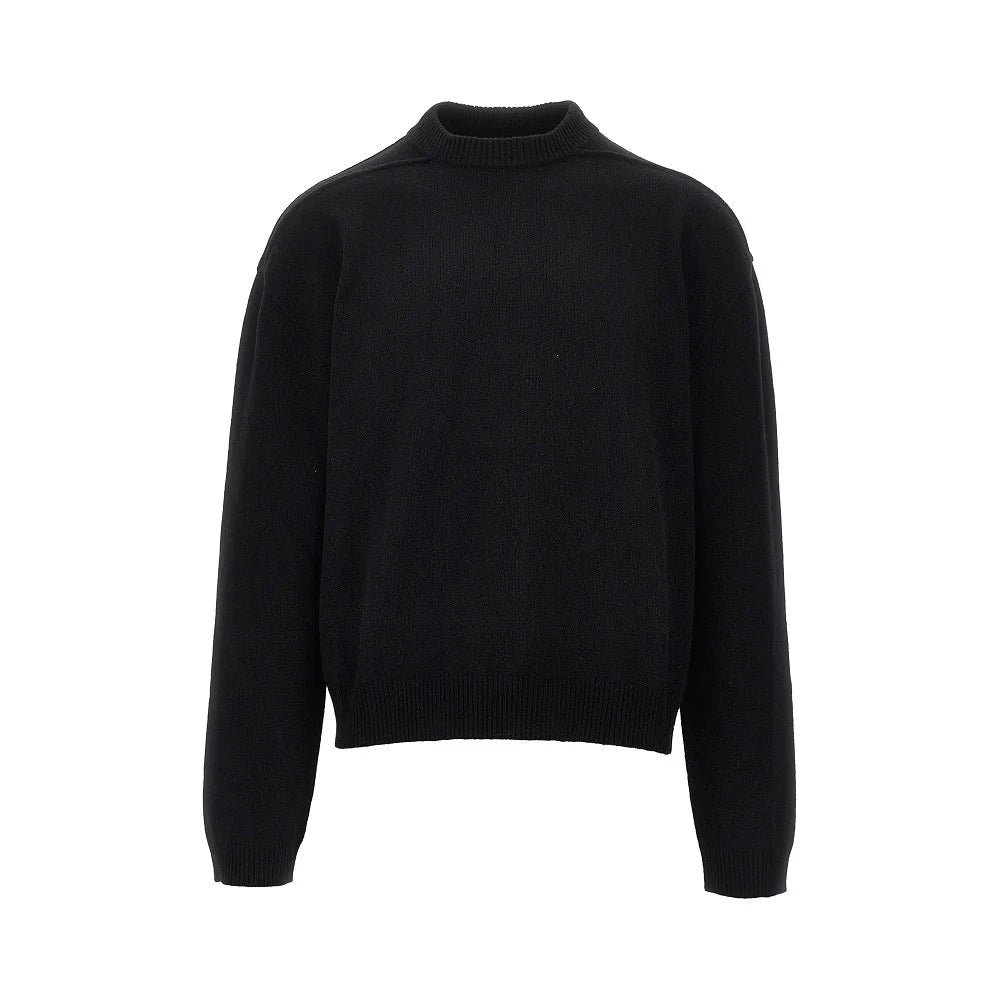 Rick Owens Wool Crew Neck Sweater — Black