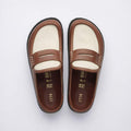 Birkenstock 1774 Leather Wrapped Loafer Sandal — Brown