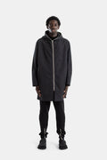 Rick Owens Hooded Water-Repellent Coat — Black