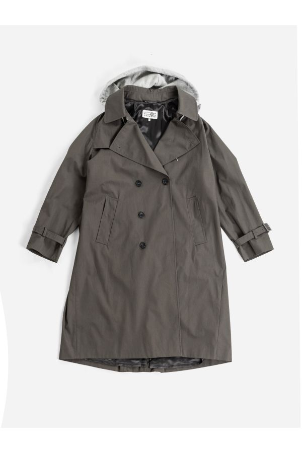 MM6 Maison Margiela Trench Coat — Gray