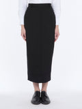 Thom Browne High-Waisted Hopsack Pencil Skirt — Black