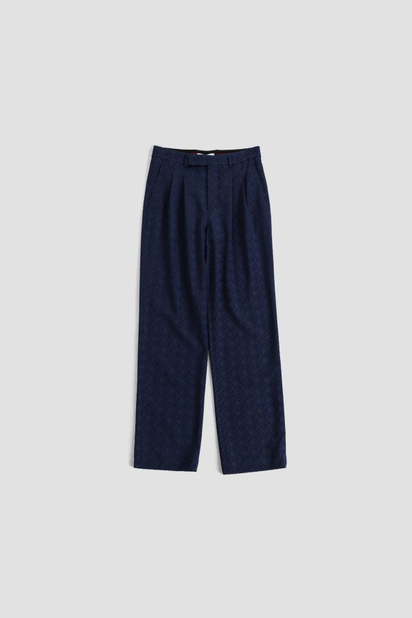 Marine Serre Trousers — Navy
