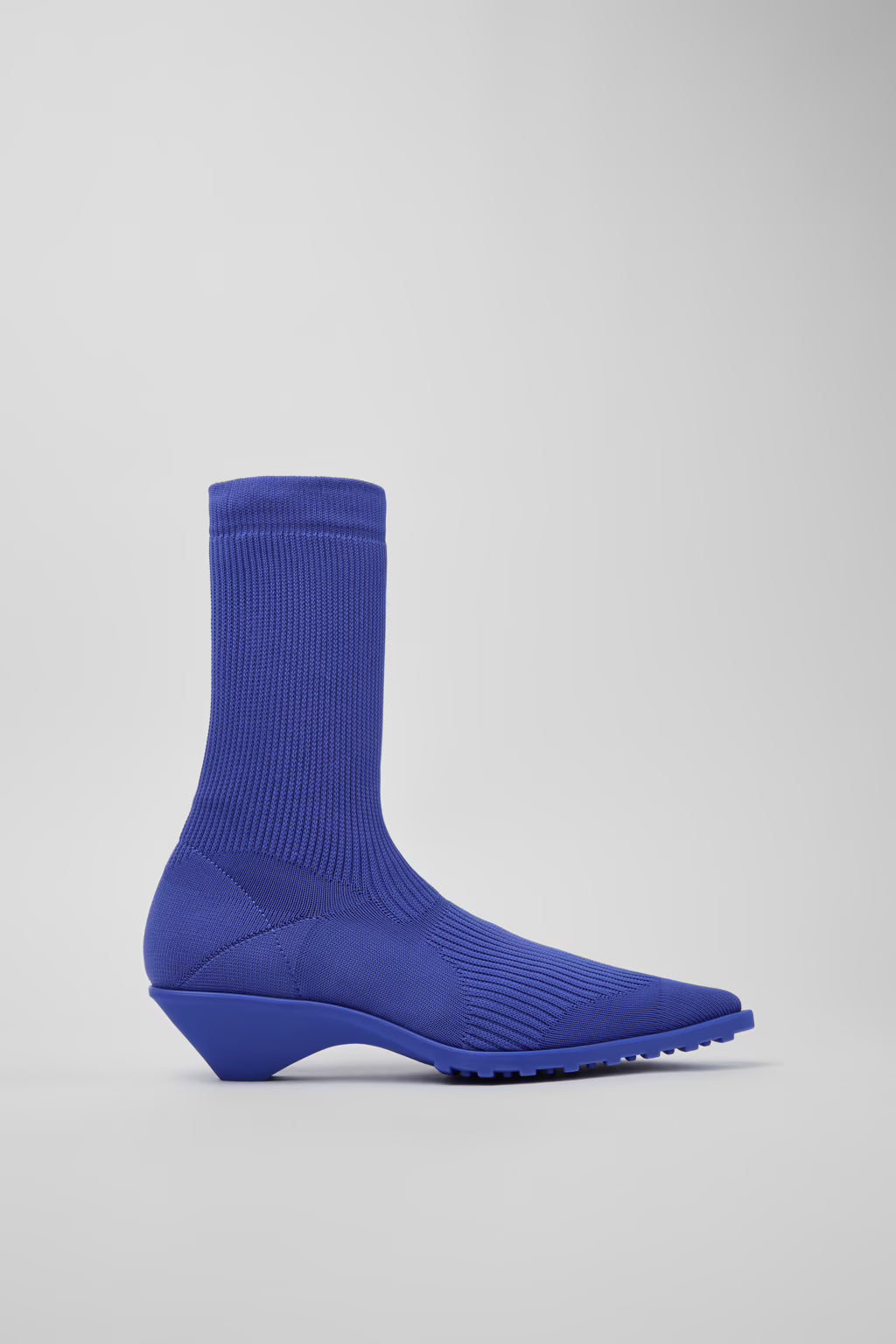 Camper Stretch Ribbed Knit Sneaker — Blue