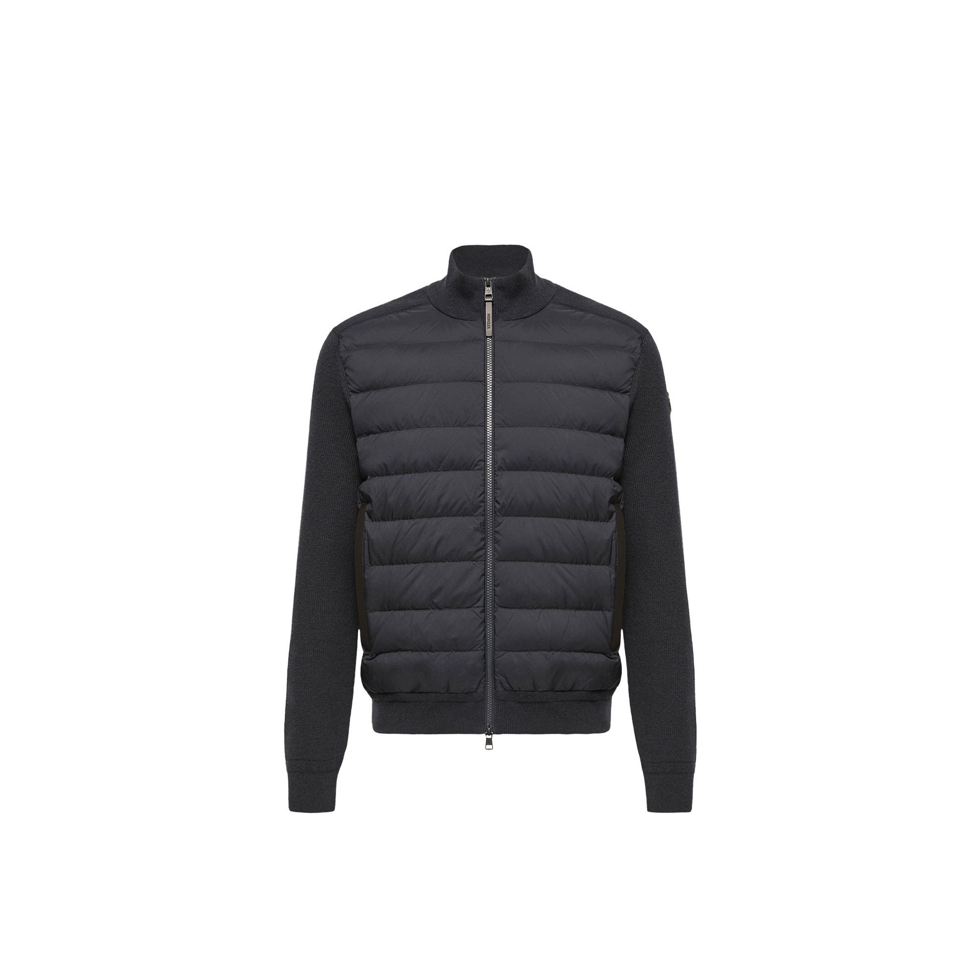 Moncler Quilted Hybrid Down Jacket — Navy