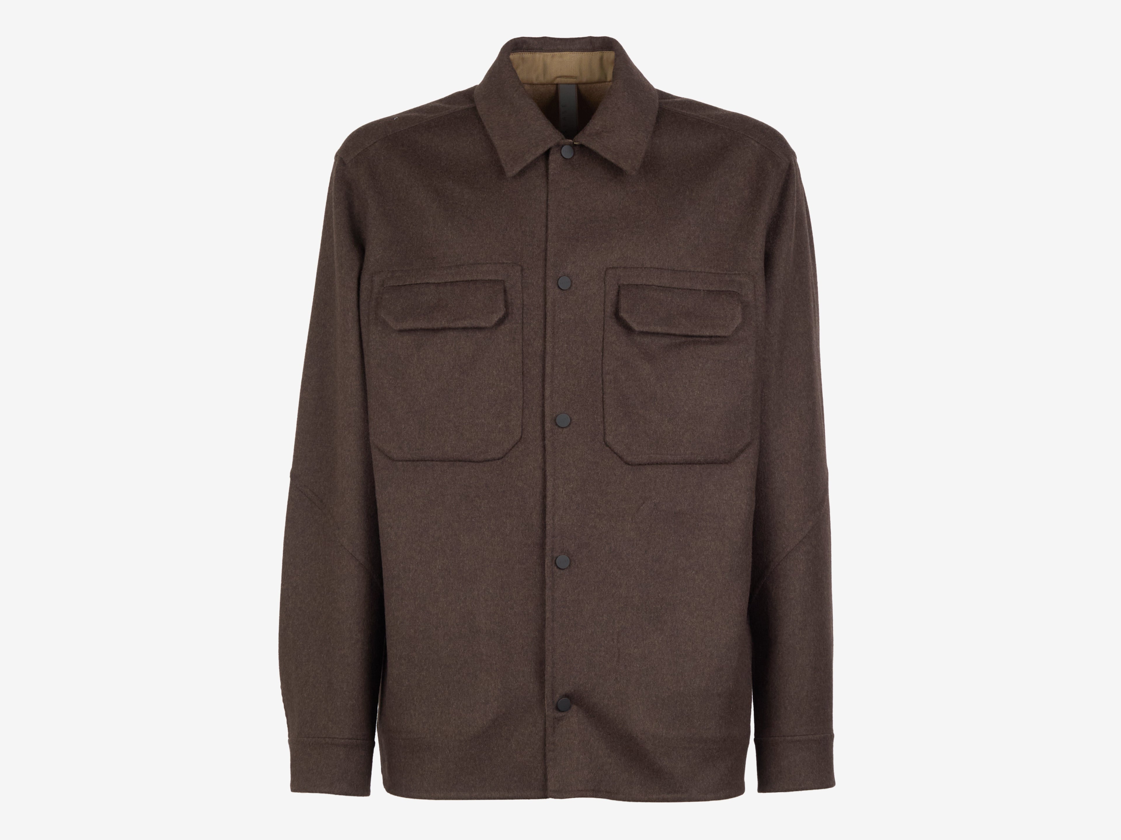 Sease Double-Faced Wool Overshirt — Brown