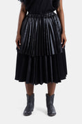 Comme des Garçons Tiered Pleated Skirt — Black