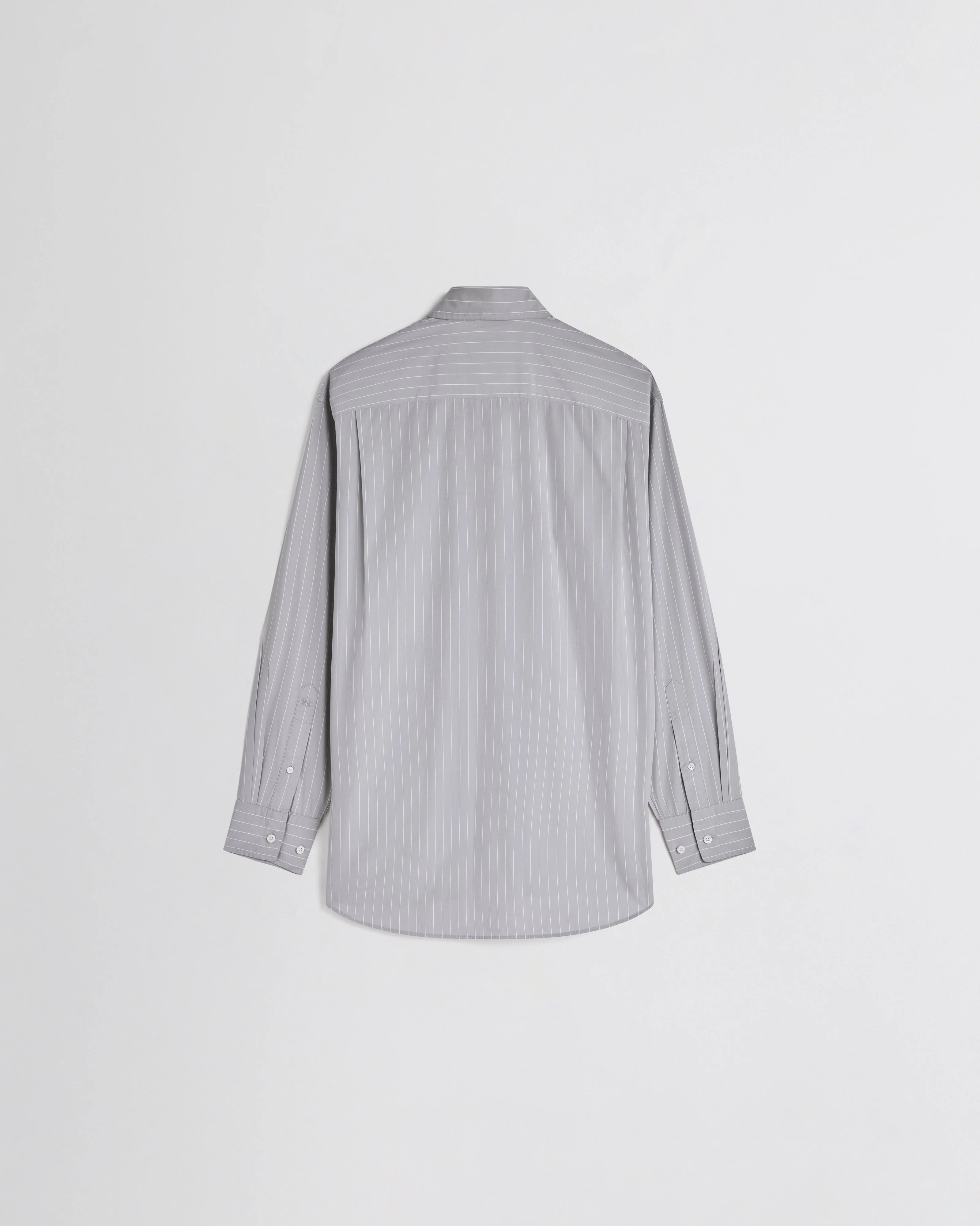 Phoebe Philo Pinstriped Cotton Shirt — Gray