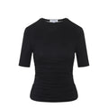 Maison AlaïA Ruched Stretch-Jersey T-Shirt — Black